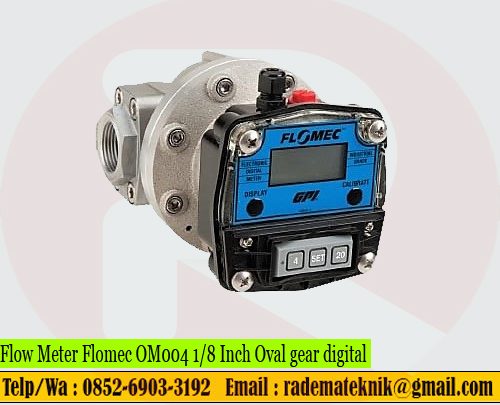Flow Meter Flomec OM004 1/8 Inch Oval gear digital