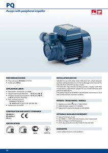 Pompa Pedrollo Type PQ 2